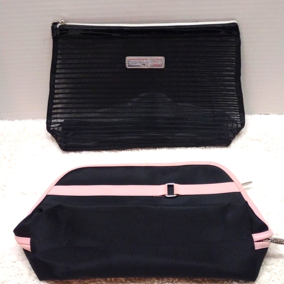 Lancome Paris Mesh Makeup and Large Cosmetic Bag Lot of 2 - Picture 1 of 14